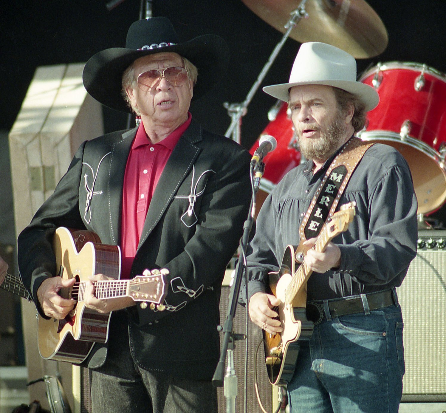 merle haggard guitar strap