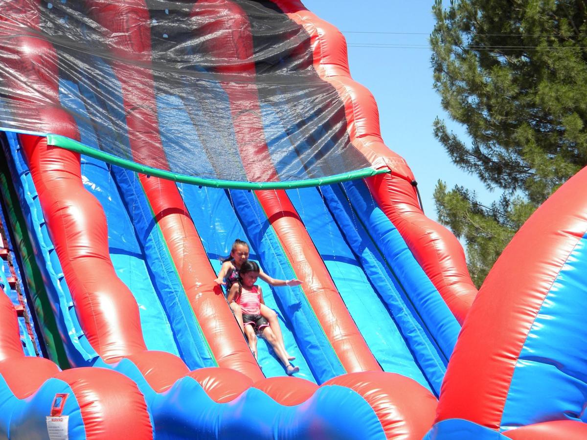 Slide Fest Inflatable water park soaks hundreds News