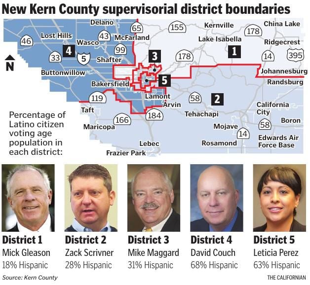 MAP: New Kern County supervisorial district boundaries | | bakersfield.com