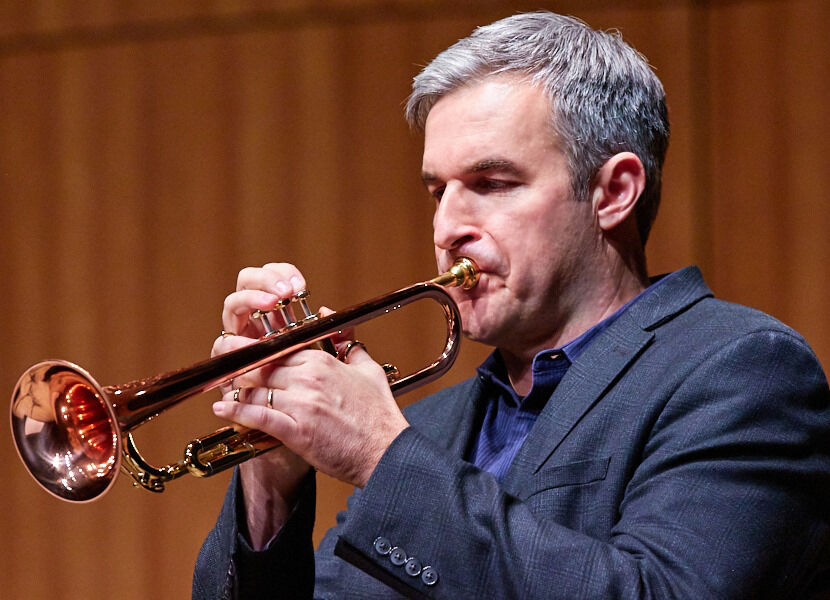 Kris Tiner plays trumpet