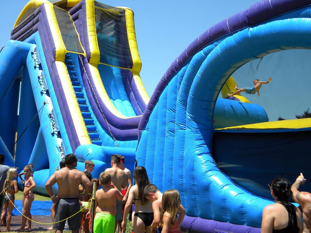 Slide Fest Inflatable water park soaks hundreds News