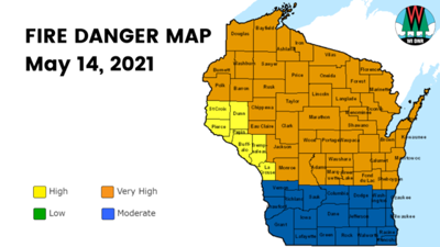 Fire Danger Map 5-14-21