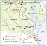Compressor station map, VA