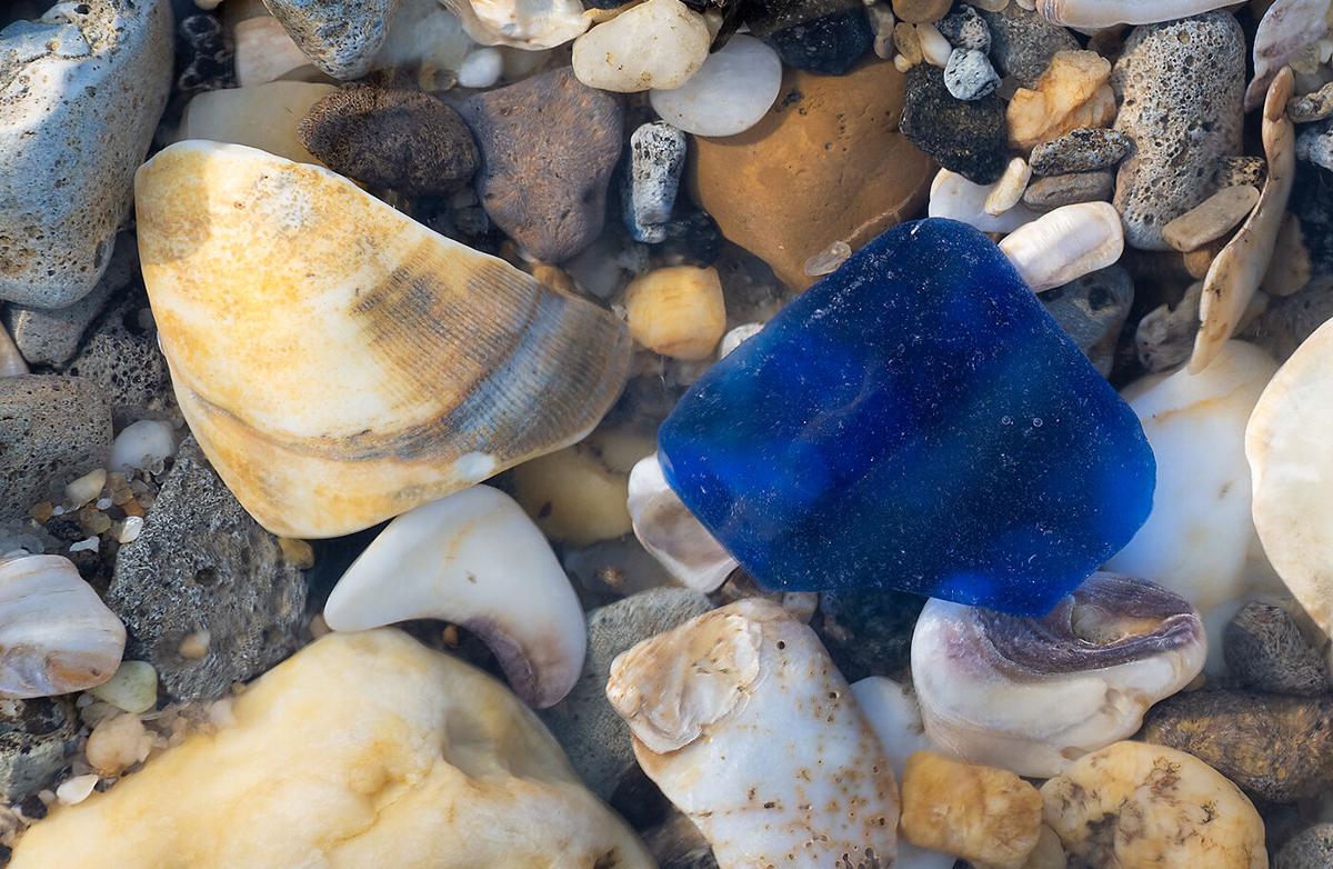 Blue sea glass