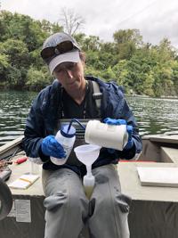 Water sampling for eDNA on the Susquehanna