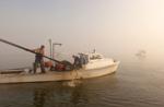 Oyster tonging in the Choptank River, MD