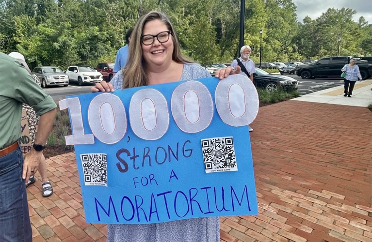 Data center moratorium rally