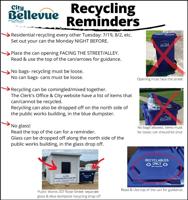 City of Bellevue Recycling Reminder