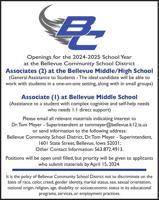 Bellevue Community Schools Help Wanted