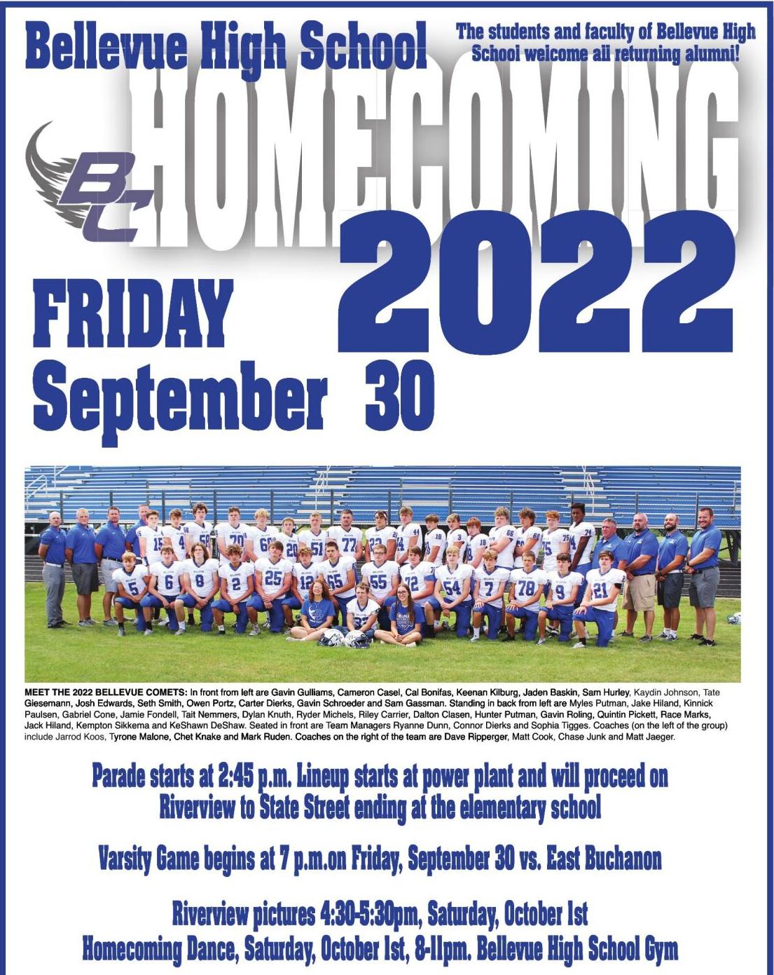 Bellevue High School 2022 Sports