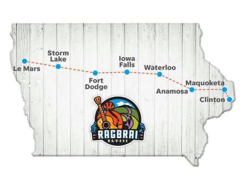 2022 Ragbrai Map