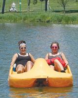 Paddle boats for rent at Beloit's Riverside Park