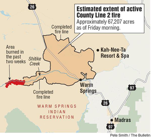 Warm Springs Fire Map