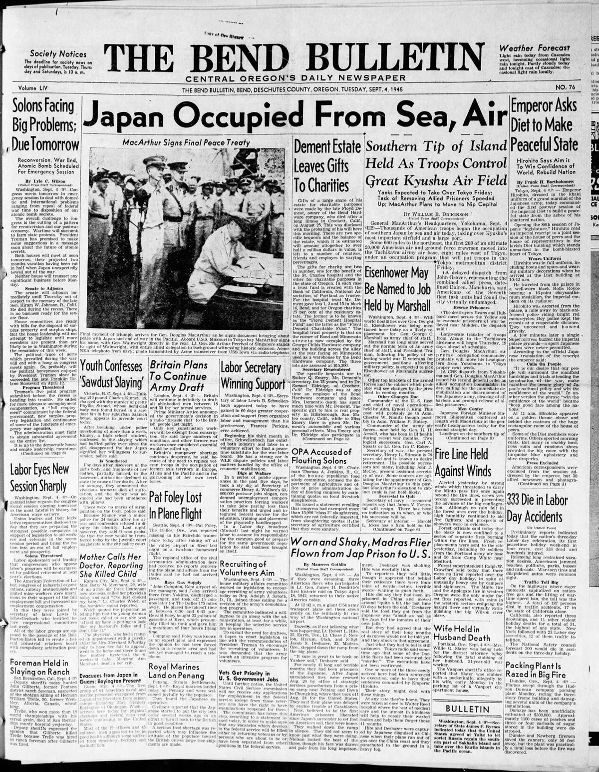 Final Victory Wwii 75 Years Later State Bendbulletin Com