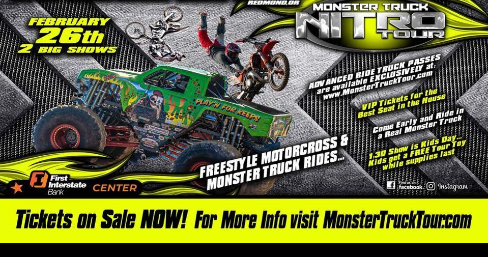 Monster Truck Nitro Tour bringing two shows to Redmond events