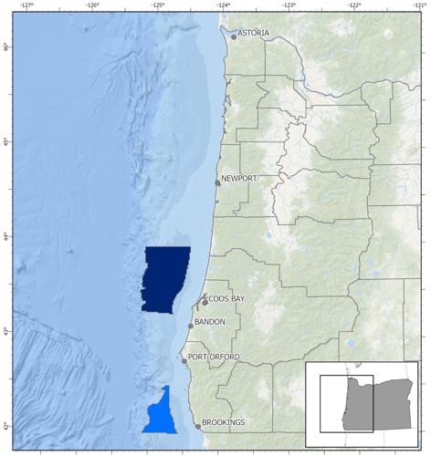 Oregon Coast wind energy locations