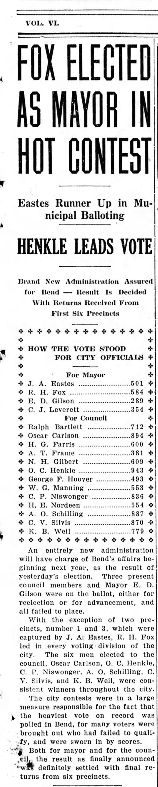 Bend S First Mayoral Election Not At All Local State Bendbulletin Com