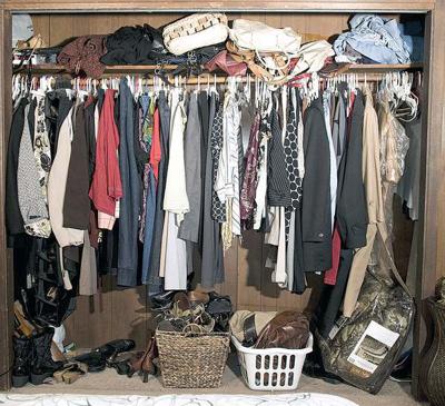 This Messy Primary Bedroom Closet Went from Overflowing to Organized