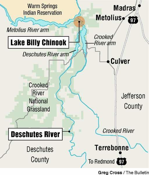 lake billy chinook map Fishing Lake Billy Chinook Local State Bendbulletin Com lake billy chinook map