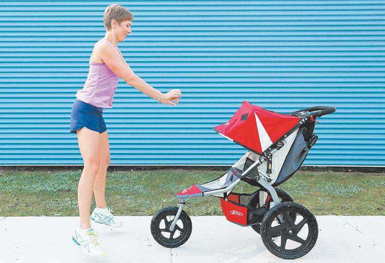 90 degree upright stroller