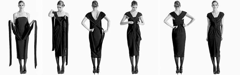 Donna Karan Cool Jersey Draped Long-Sleeve Dress (Followers)