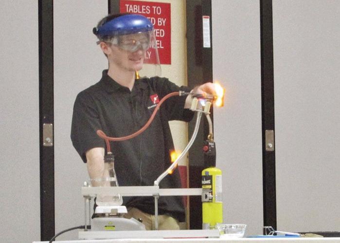 Fire, liquid nitrogen teach Molly Stark students about matter