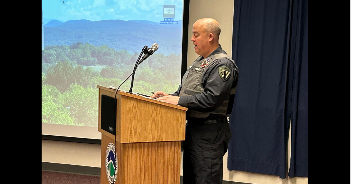 'Pedal down' Bennington police chief says crime stats are down, but