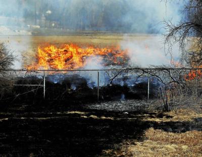 Brush fire scorches two acres at Bennington's Willow Park