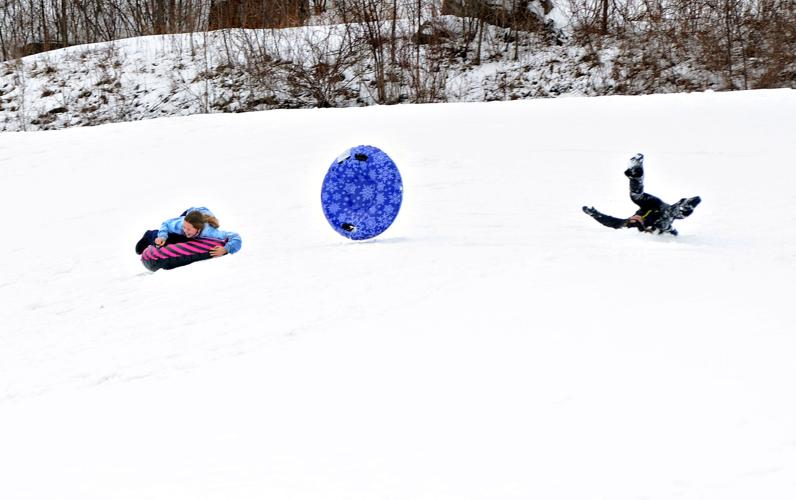 Tubing on the snow at Willow Park Local News