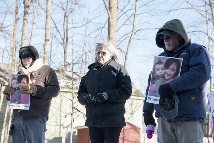 Kelly Carroll, Hamann's mother, gives a brief address to the crowd and discusses her plans to improve the safety of the pathway as well as to bring _Justice for Emily_.jpg