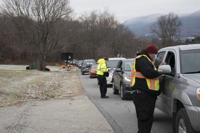 SVMC Testing Site experienced a larger than usual traffic volume on Monday afternoon. At some points, the traffic spilled well into Monument Road.jpg