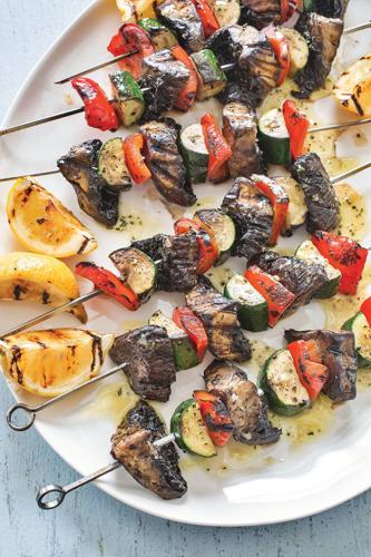 Instead of meat kebabs, concentrate on veggies