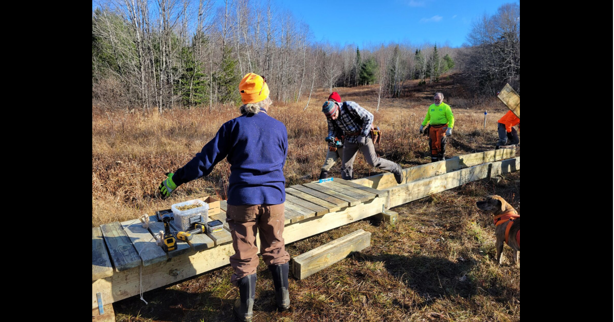 Volunteer build boardwalk at Dutch Hill in Readsboro, Vt. Local News