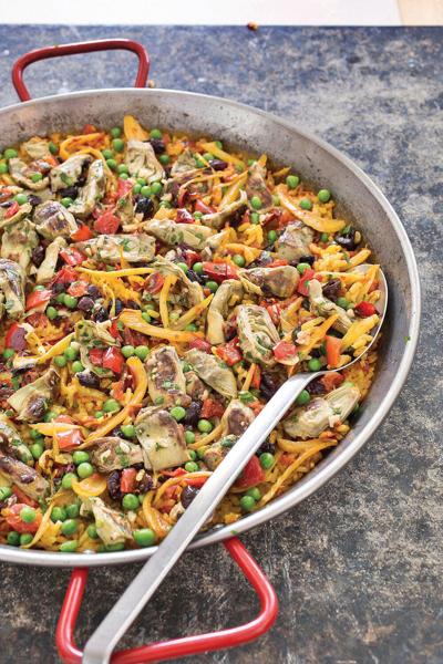 Twist on traditional paella uses hearty vegetables