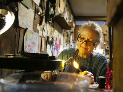 Photos: Katie Cleaver, metalsmithing in Bennington since '75