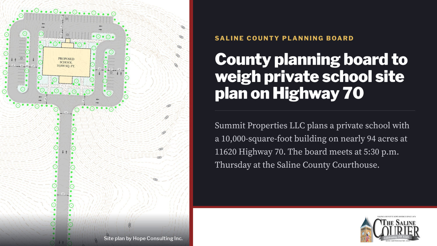 County planning board to weigh private school site plan on Highway 70