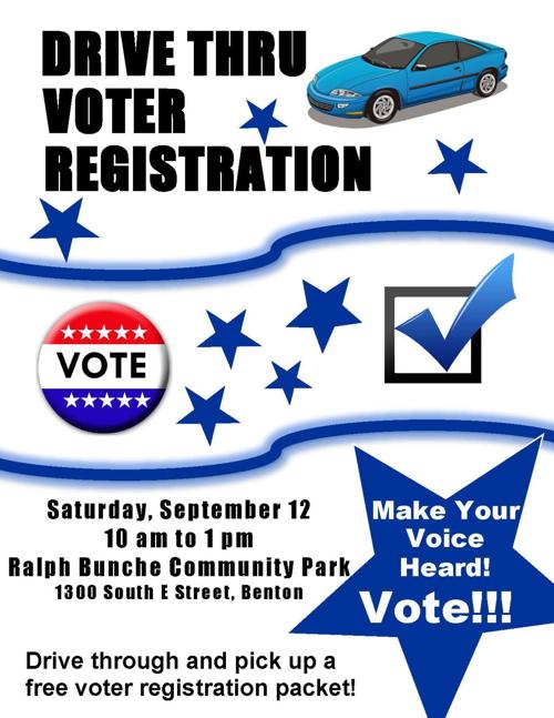 Drive through voter registration