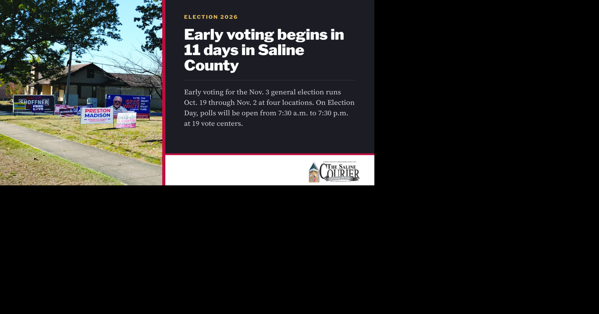 Early voting begins in 11 days in Saline County