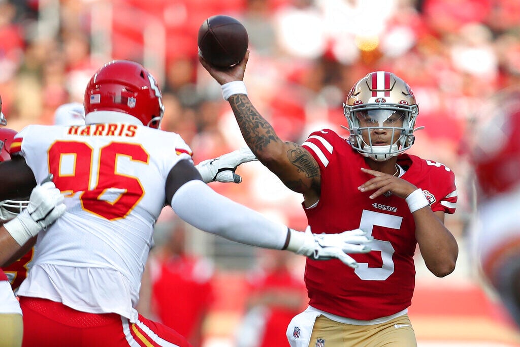 49ers QB Trey Lance happy in San Francisco despite uncertain status