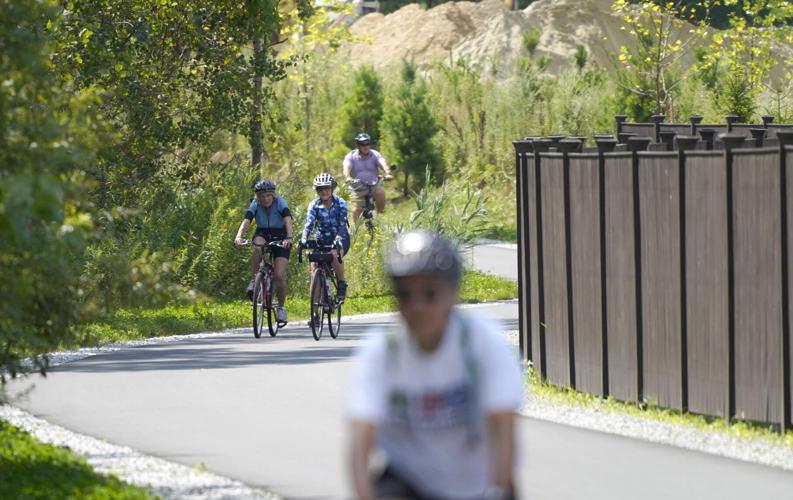 cyclists on trail