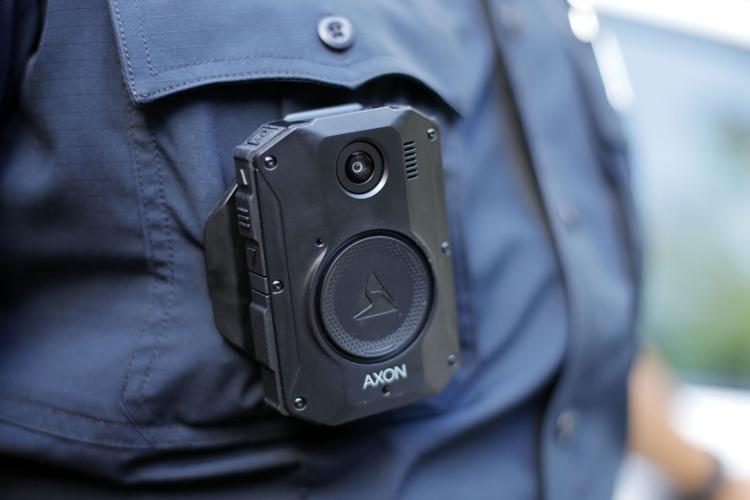 body camera on pocket of police uniform
