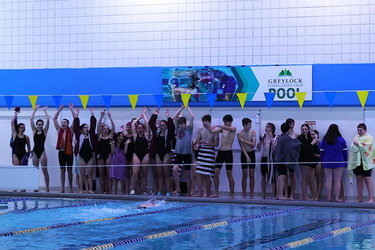 swimmers cheer