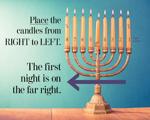 How to place the menorah candles
