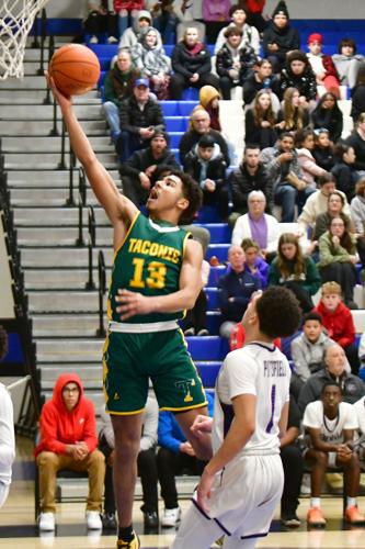 Boys play basketball