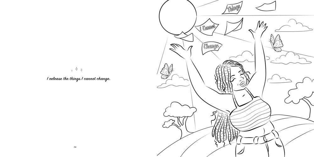 Manifestation Coloring Book for Black Women: Adult Coloring Book for Black Women on The Path to Empowerment, Self-Care, and Spiritual Growth Through