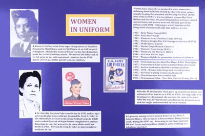 "Women in Uniform part of the veterans exhibit at Lee Library for July 2022