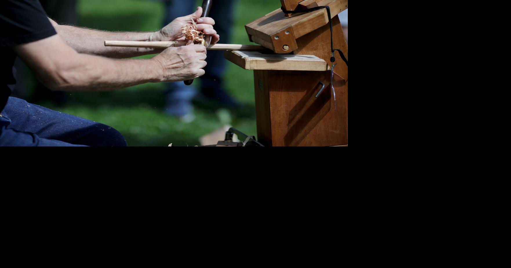David Douyard shaving wood