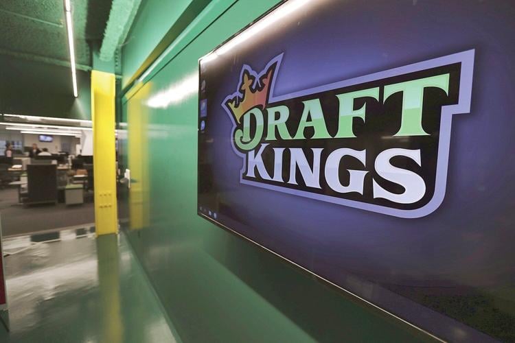 Draft Kings logo on big screen
