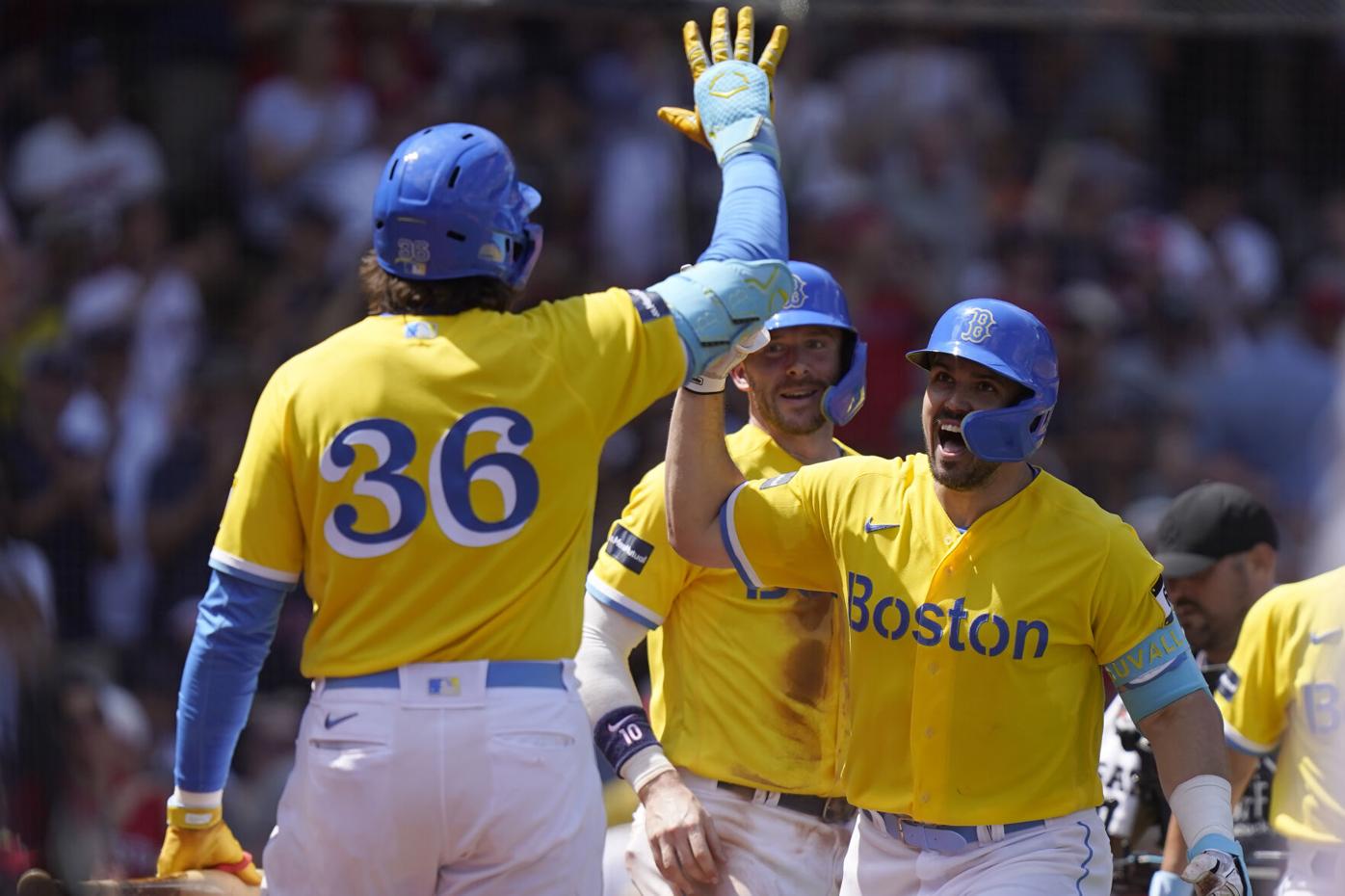 sox blue and yellow uniform