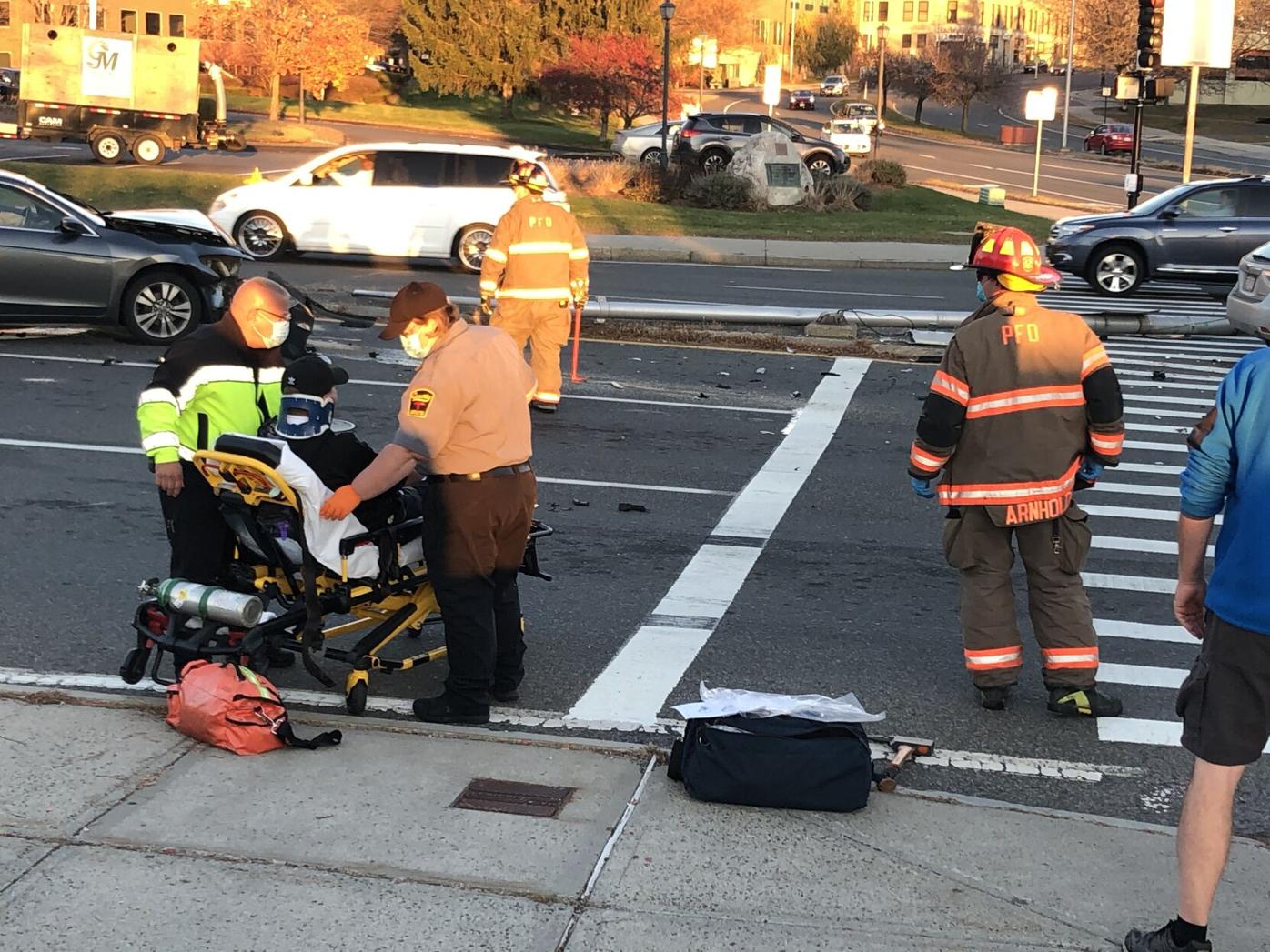 Crash topples light pole near Big Y in Pittsfield Local News